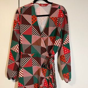 Shinesty Holiday Christmas wrap dress